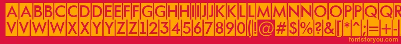 AFuturaortotitulcm Font – Orange Fonts on Red Background