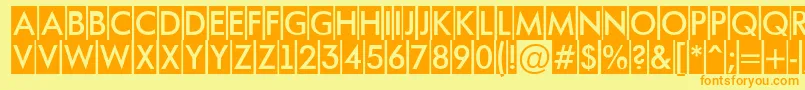 AFuturaortotitulcm Font – Orange Fonts on Yellow Background