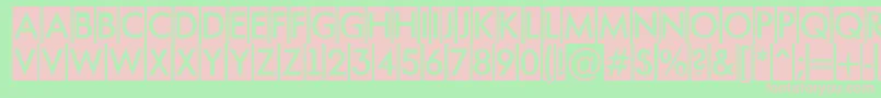 AFuturaortotitulcm Font – Pink Fonts on Green Background