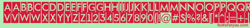 AFuturaortotitulcm Font – Red Fonts on Green Background