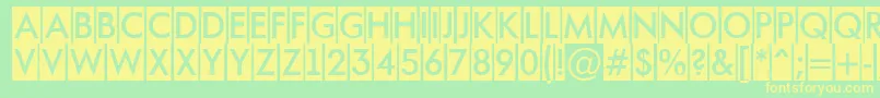 AFuturaortotitulcm Font – Yellow Fonts on Green Background