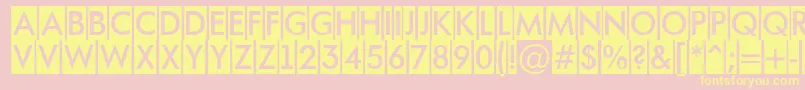 AFuturaortotitulcm Font – Yellow Fonts on Pink Background