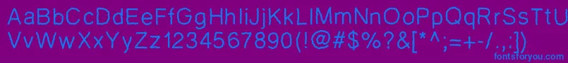 Pwzigzagfont Font – Blue Fonts on Purple Background