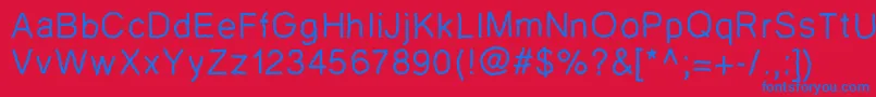 Pwzigzagfont Font – Blue Fonts on Red Background