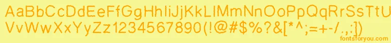 Saiba mais sobre a fonte Pwzigzagfont Fonte Pwzigzagfont – fontes laranjas em um fundo amarelo