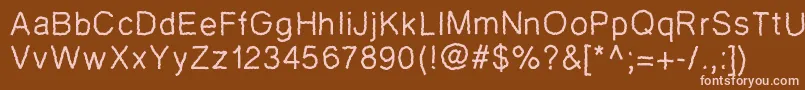 Saiba mais sobre a fonte Pwzigzagfont Fonte Pwzigzagfont – fontes rosa em um fundo marrom