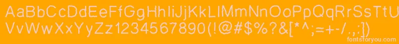 Police Pwzigzagfont – polices roses sur fond orange