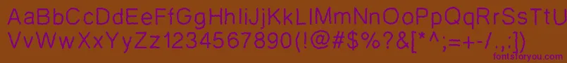 Шрифт Pwzigzagfont – фиолетовые шрифты на коричневом фоне