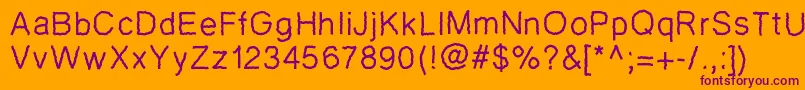 Pwzigzagfont Font – Purple Fonts on Orange Background