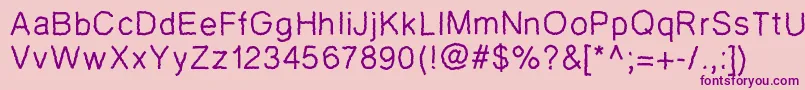 Pwzigzagfont Font – Purple Fonts on Pink Background