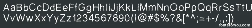 フォントPwzigzagfont – 白い文字