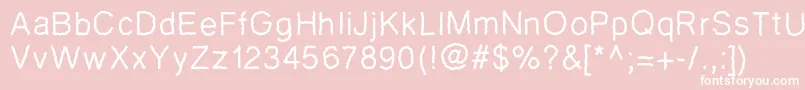 Pwzigzagfont Font – White Fonts on Pink Background