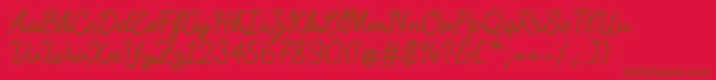 FabfeltscriptBold Font – Brown Fonts on Red Background