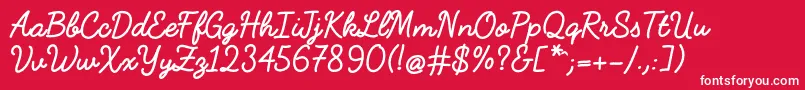 FabfeltscriptBold Font – White Fonts on Red Background