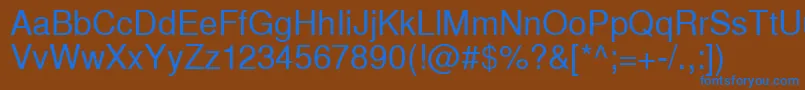 Inuktitutssk Font – Blue Fonts on Brown Background