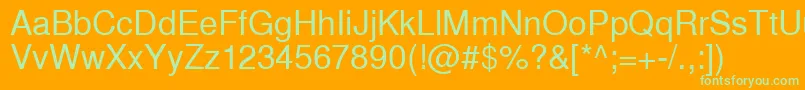 Inuktitutssk Font – Green Fonts on Orange Background