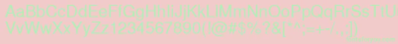 Inuktitutssk Font – Green Fonts on Pink Background