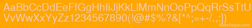 Inuktitutssk Font – Pink Fonts on Orange Background