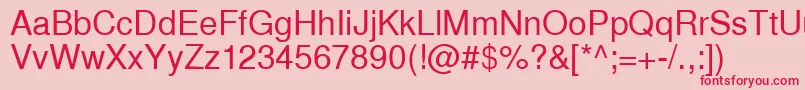 Inuktitutssk Font – Red Fonts on Pink Background