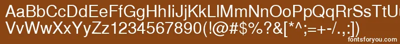 Inuktitutssk Font – White Fonts on Brown Background