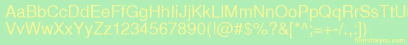 Inuktitutssk Font – Yellow Fonts on Green Background