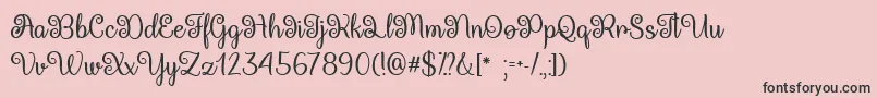 QueenXylophiaTtf Font – Black Fonts on Pink Background