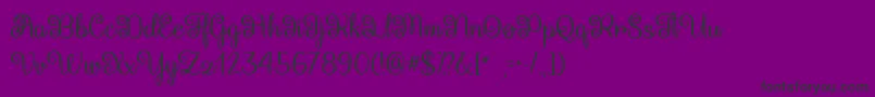 QueenXylophiaTtf Font – Black Fonts on Purple Background