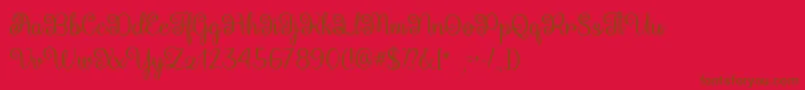 QueenXylophiaTtf-fontti – ruskeat fontit punaisella taustalla
