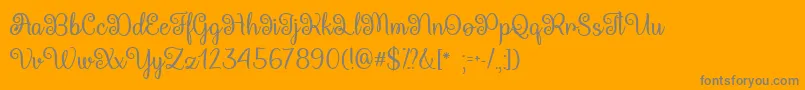 QueenXylophiaTtf Font – Gray Fonts on Orange Background