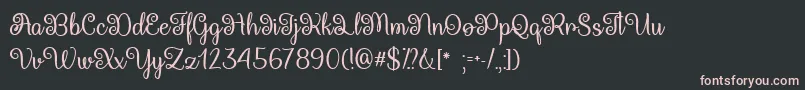QueenXylophiaTtf Font – Pink Fonts on Black Background
