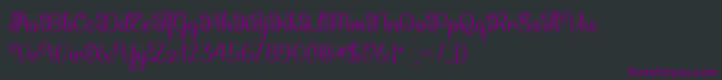 QueenXylophiaTtf Font – Purple Fonts on Black Background