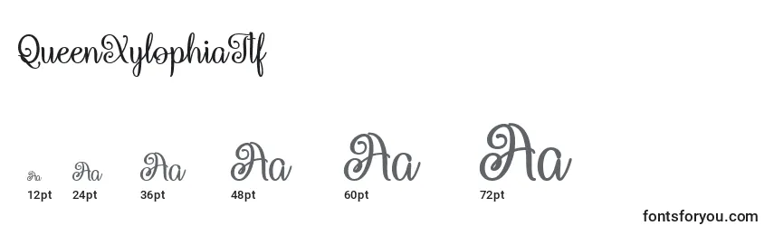 QueenXylophiaTtf Font Sizes