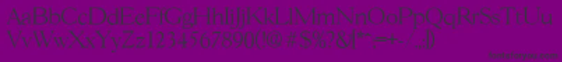 GascogneserialXlightRegular Font – Black Fonts on Purple Background