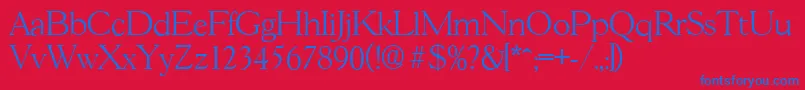 GascogneserialXlightRegular Font – Blue Fonts on Red Background