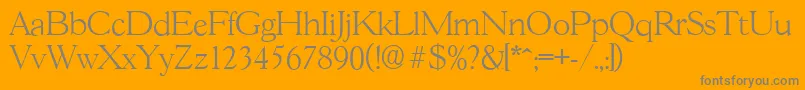 GascogneserialXlightRegular Font – Gray Fonts on Orange Background
