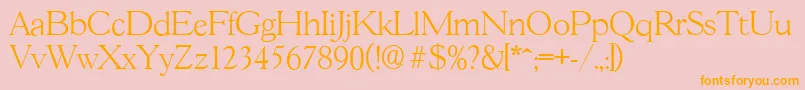 GascogneserialXlightRegular Font – Orange Fonts on Pink Background