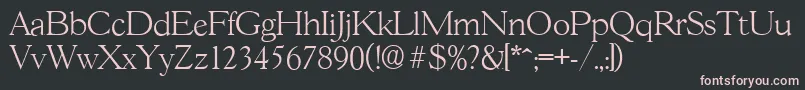 GascogneserialXlightRegular Font – Pink Fonts on Black Background