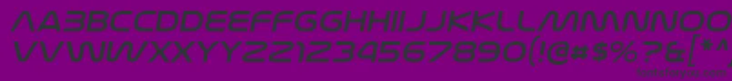 NasalizationexItalic Font – Black Fonts on Purple Background