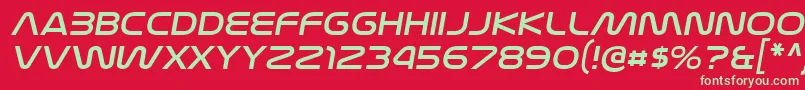 NasalizationexItalic Font – Green Fonts on Red Background