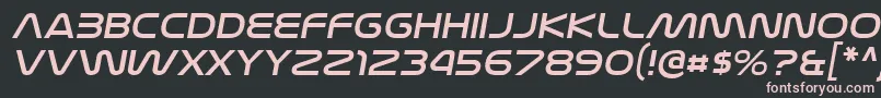 NasalizationexItalic Font – Pink Fonts on Black Background
