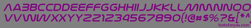Шрифт NasalizationexItalic – фиолетовые шрифты на сером фоне