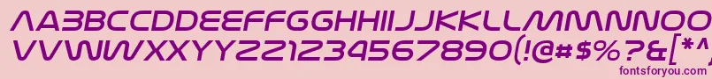 NasalizationexItalic Font – Purple Fonts on Pink Background