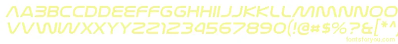 NasalizationexItalic Font – Yellow Fonts on White Background