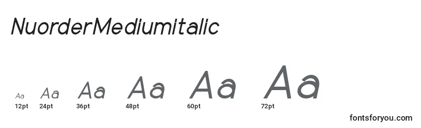 Размеры шрифта NuorderMediumitalic