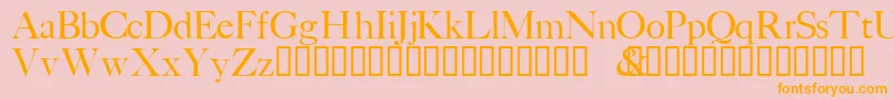 PatricianTM Font – Orange Fonts on Pink Background