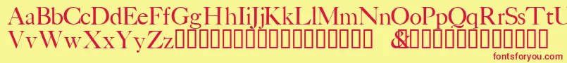 PatricianTM Font – Red Fonts on Yellow Background