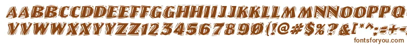 LinolettercutraggedItalic Font – Brown Fonts on White Background