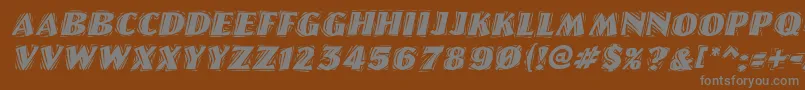 Подробнее о шрифте LinolettercutraggedItalic Шрифт LinolettercutraggedItalic – серые шрифты на коричневом фоне
