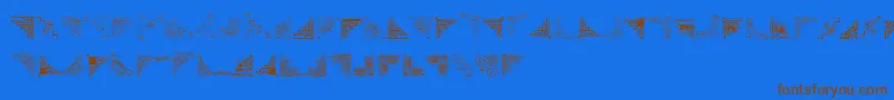 Шрифт CornpopThree – коричневые шрифты на синем фоне