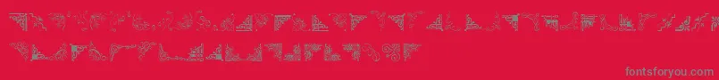 CornpopThree Font – Gray Fonts on Red Background